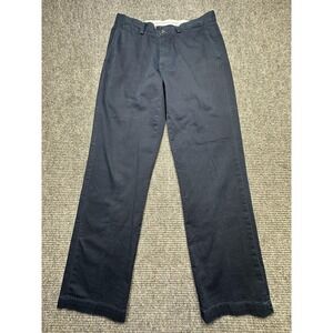 Polo Ralph Lauren Pants Mens 32x32 Navy Blue Classic Fit Chino Flat Front